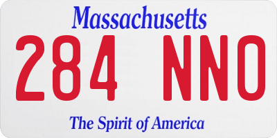MA license plate 284NN0