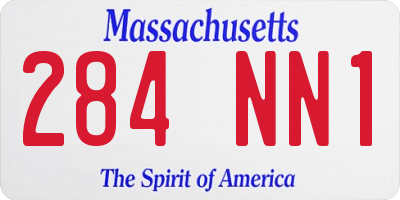 MA license plate 284NN1