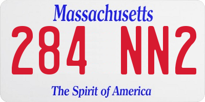 MA license plate 284NN2