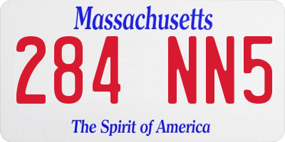 MA license plate 284NN5