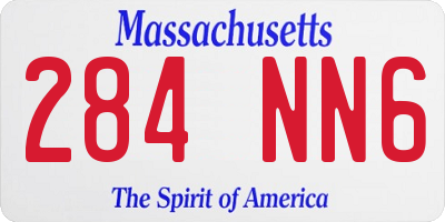 MA license plate 284NN6
