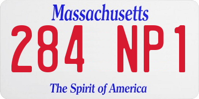 MA license plate 284NP1