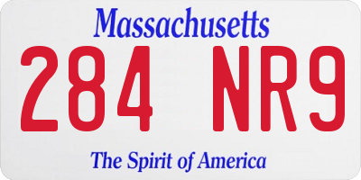 MA license plate 284NR9