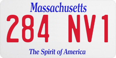 MA license plate 284NV1