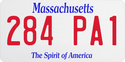 MA license plate 284PA1