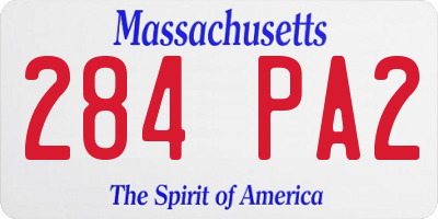 MA license plate 284PA2