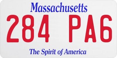 MA license plate 284PA6