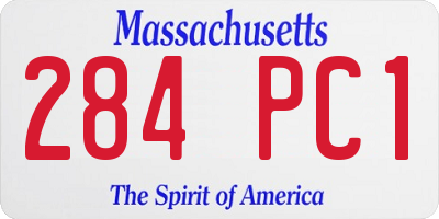 MA license plate 284PC1