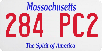 MA license plate 284PC2
