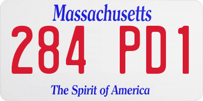 MA license plate 284PD1