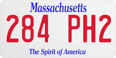 MA license plate 284PH2