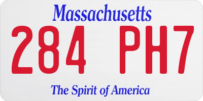 MA license plate 284PH7