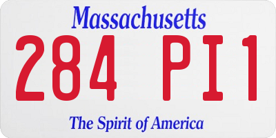 MA license plate 284PI1