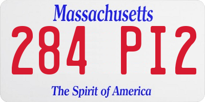 MA license plate 284PI2