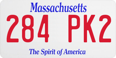 MA license plate 284PK2