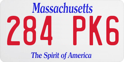 MA license plate 284PK6