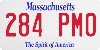 MA license plate 284PM0