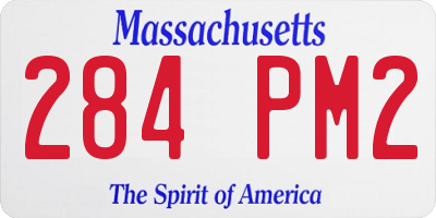MA license plate 284PM2