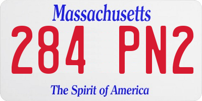 MA license plate 284PN2