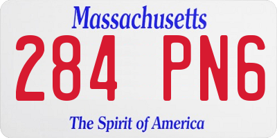 MA license plate 284PN6
