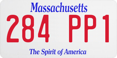 MA license plate 284PP1