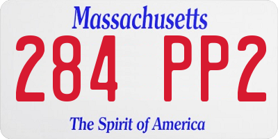 MA license plate 284PP2