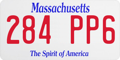 MA license plate 284PP6