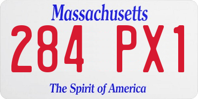 MA license plate 284PX1