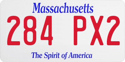 MA license plate 284PX2