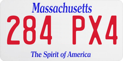 MA license plate 284PX4