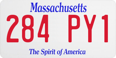 MA license plate 284PY1