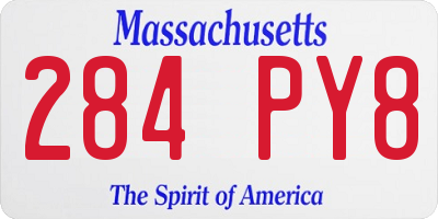 MA license plate 284PY8