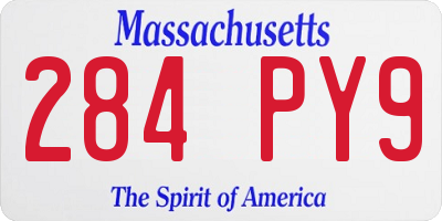 MA license plate 284PY9