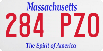 MA license plate 284PZ0