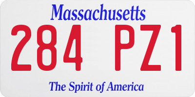 MA license plate 284PZ1