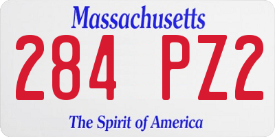 MA license plate 284PZ2