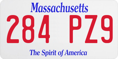 MA license plate 284PZ9