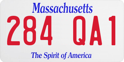 MA license plate 284QA1