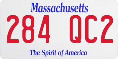 MA license plate 284QC2