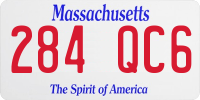 MA license plate 284QC6