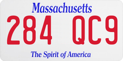 MA license plate 284QC9