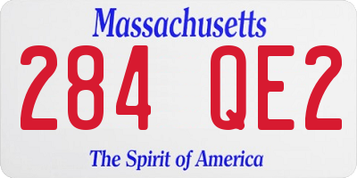 MA license plate 284QE2