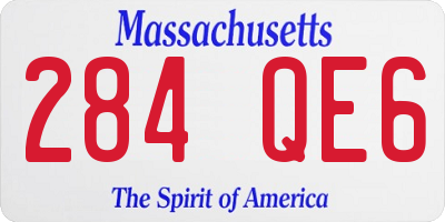 MA license plate 284QE6