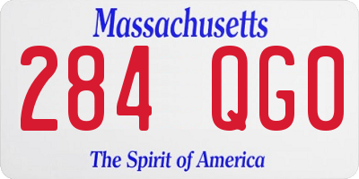 MA license plate 284QG0