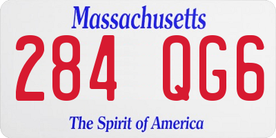 MA license plate 284QG6