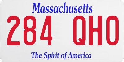MA license plate 284QH0