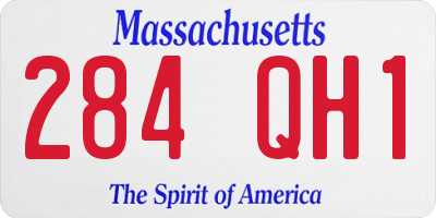 MA license plate 284QH1