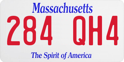 MA license plate 284QH4