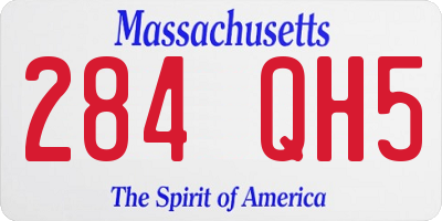MA license plate 284QH5