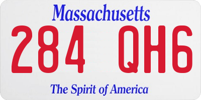 MA license plate 284QH6